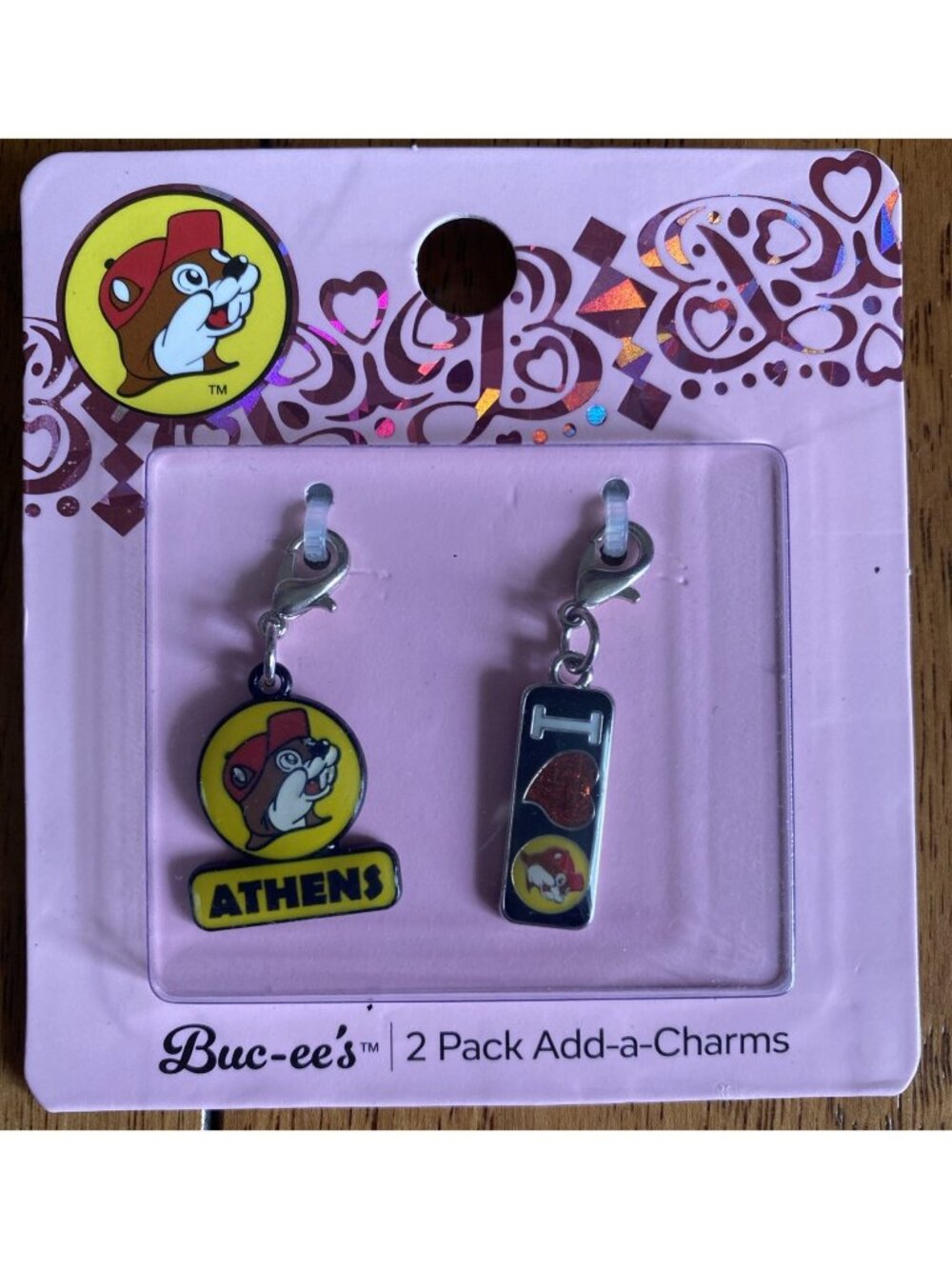Buc-ee’s 2 Pack Add-a-Charms Athens Alabama I Love Buc-ee’s Beaver NWT